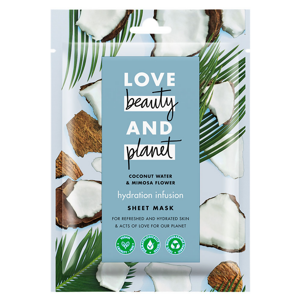Love Beauty And Planet Coconut Water & Mimosa Flower Sheet Mask | Grocsy