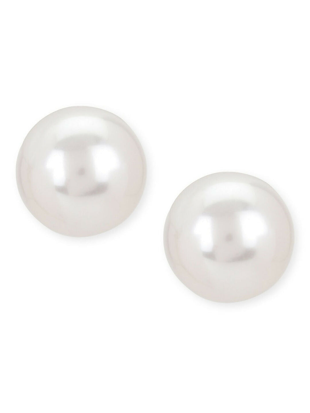 Pearl White Shine Studs- Ruby Raang | Grocsy