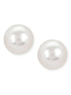 Pearl White Shine Studs- Ruby Raang | Grocsy