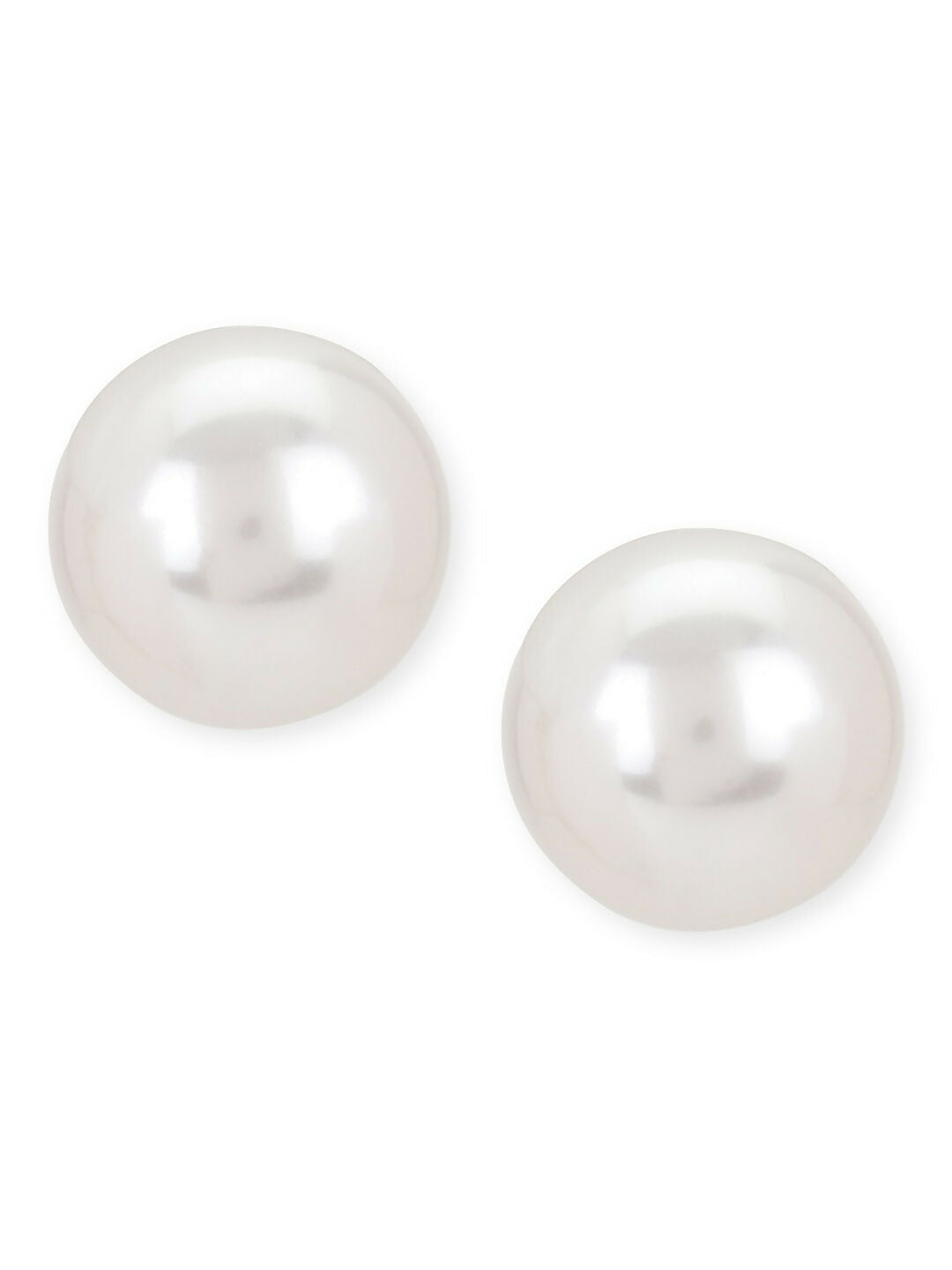 Pearl White Shine Studs- Ruby Raang | Grocsy