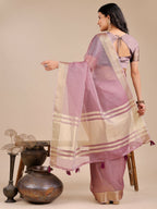 Shree Shyam Fashion Seoul Purple Organza Saree | Grocsy