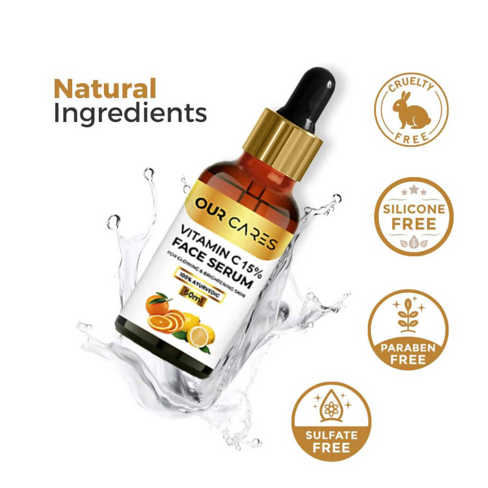 Our Cares Vitamin C Daily Glow Face Serum for Men & Women | Grocsy
