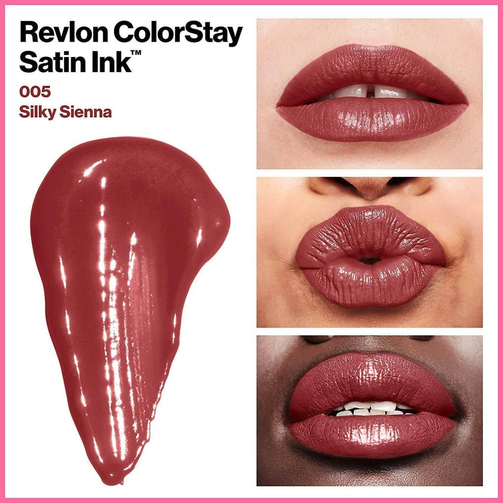 Revlon Colorstay Satin Ink Liquid Lip Color - Silky Sienna | Grocsy