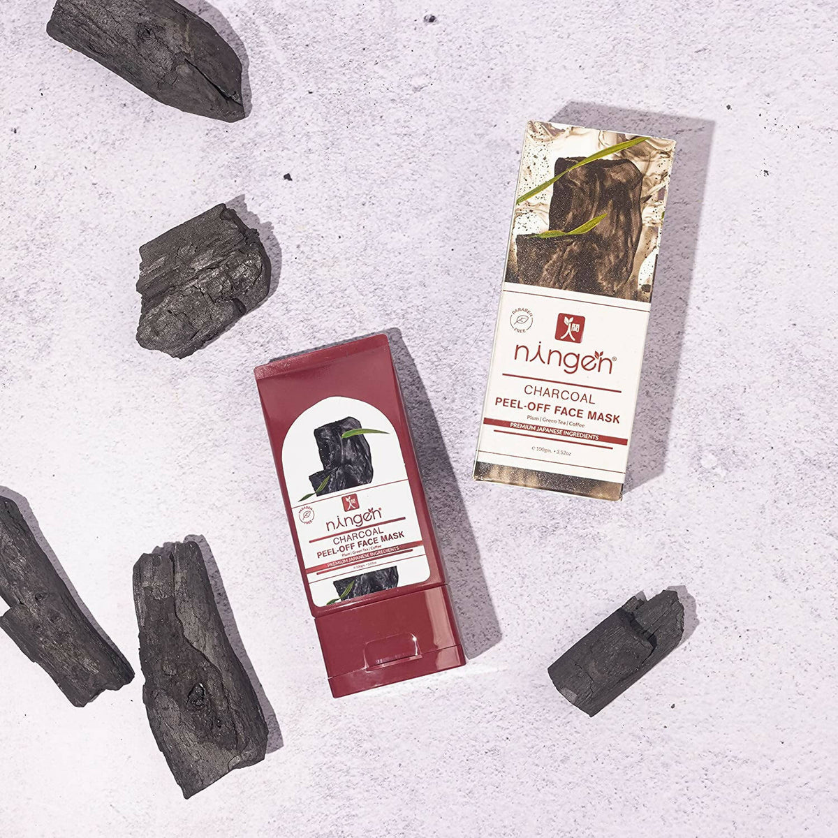 Ningen Charcoal Peel-Off Face Mask | Grocsy