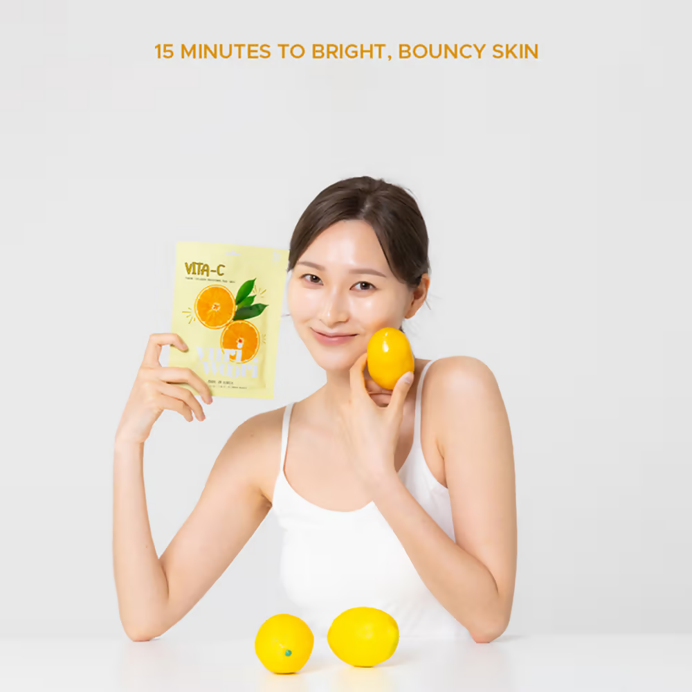 Yuri Woori Vita-C Marine Collagen Brightening Sheet Mask | Grocsy