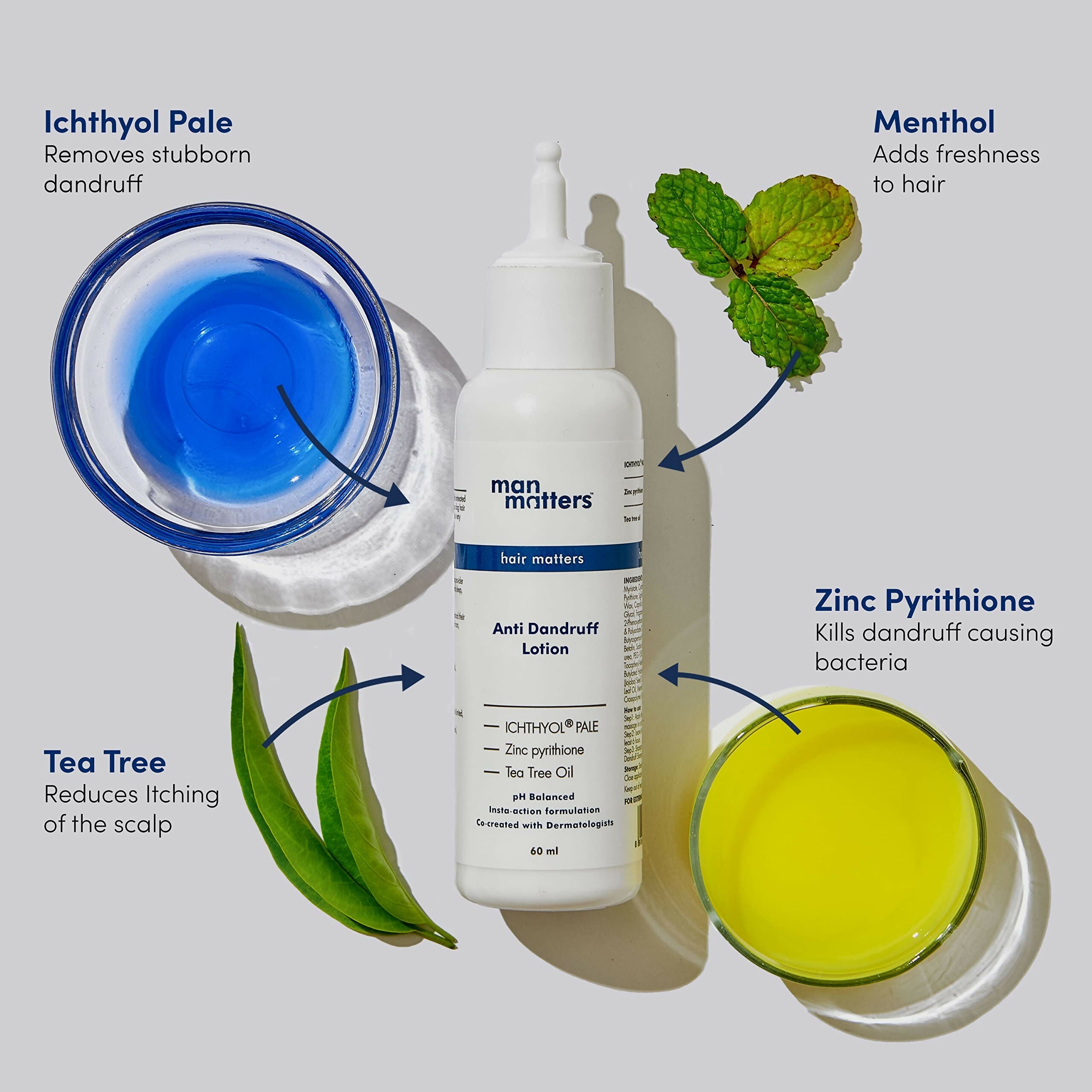 Man Matters Daily Use Anti-Dandruff Kit - Dandruff Removal Lotion, Daily Use Anti-Dandruff Shampoo & Conditioner | Grocsy