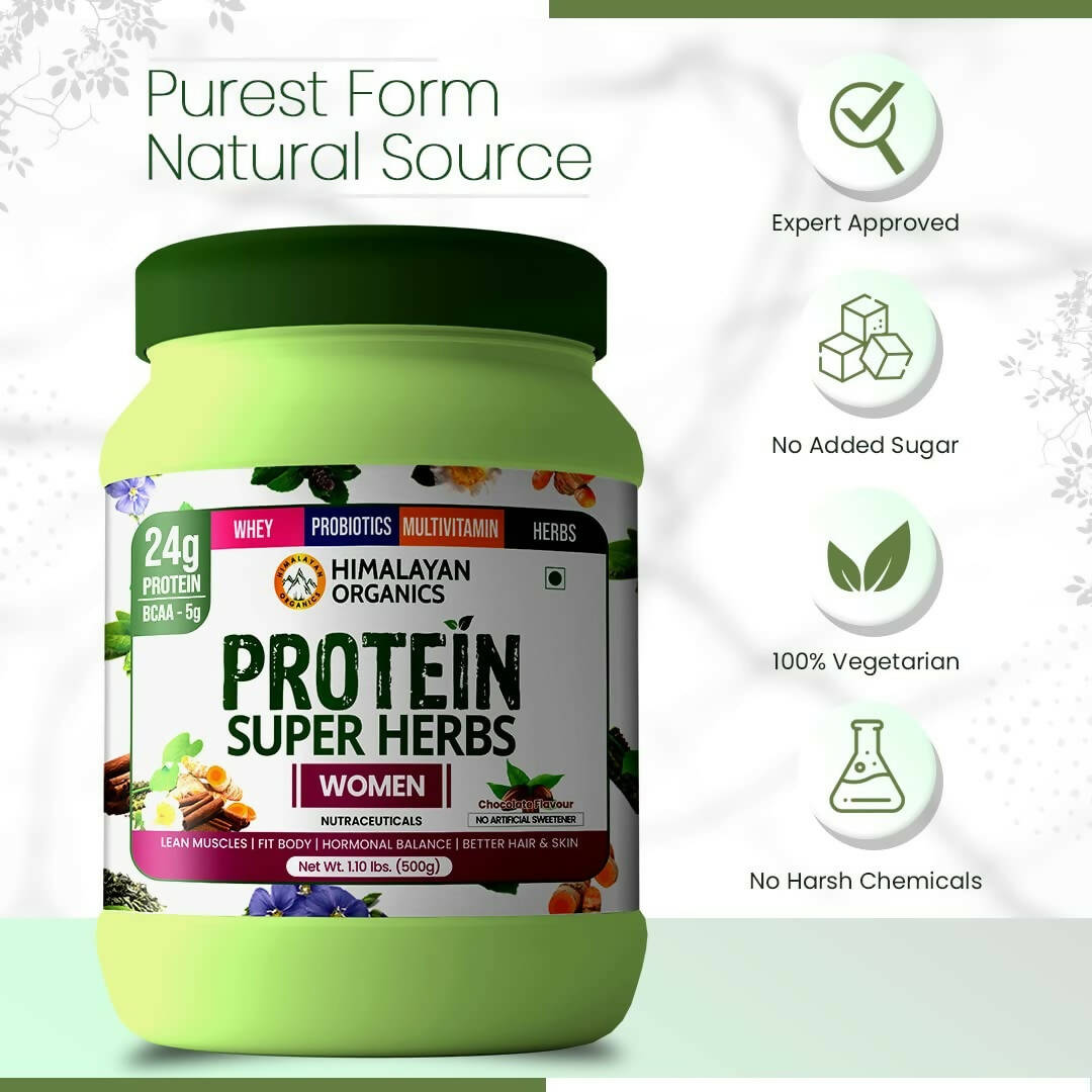 Himalayan Organics Protein Super Herbs Women Powder Chocolate Flavour | Grocsy
