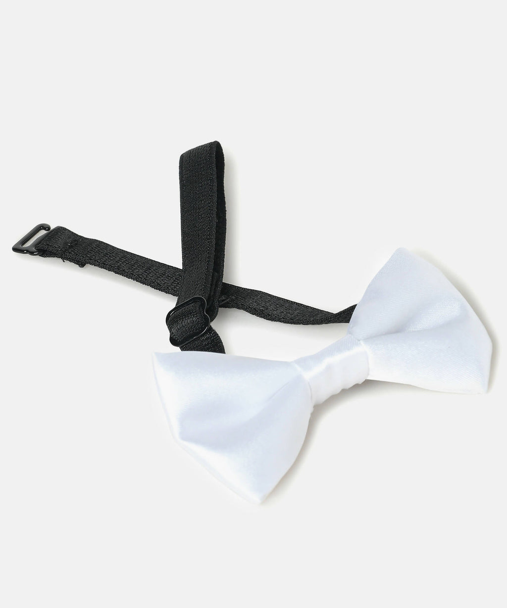 Manet Boys Solid Single Layer Bow - White | Grocsy