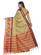 Vamika Banarasi Silk Cream Weaving Saree | Grocsy