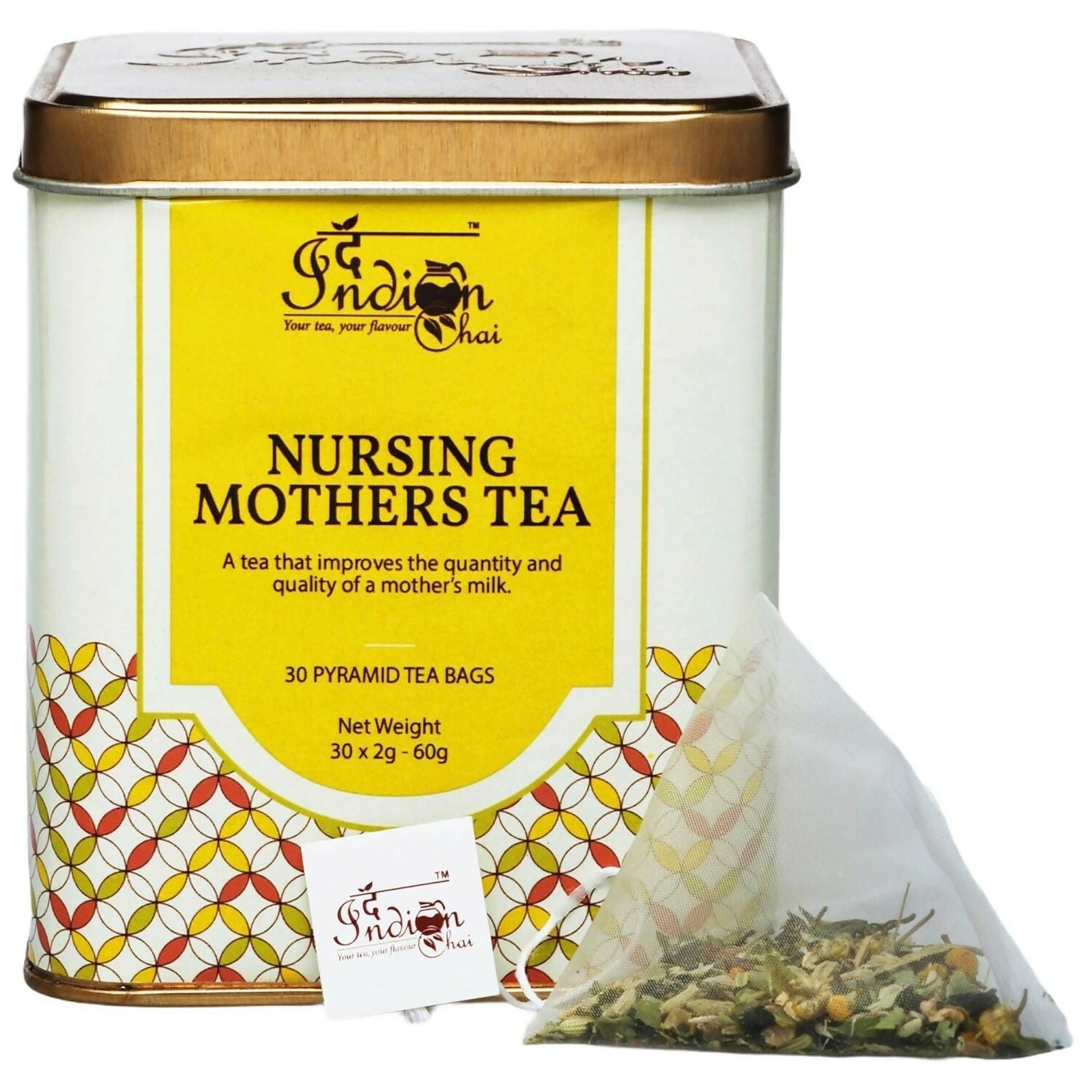 The Indian Chai – Nursing Mothers Tea 30 Pyramid Tea Bags | Grocsy