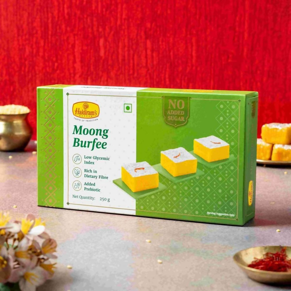 Haldiram's Moong Burfee -No Added Sugar | Grocsy