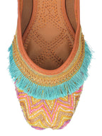 Desi Colour Women Indian Ethnic Footwear-Pink Pearl | Grocsy
