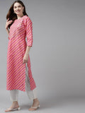 Yufta Women Pink Yoke Design Regular Sequined Pure Cotton Kurta with Palazzo and Dupatta | Grocsy