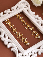 Ruby Raang Pearl And Stones Earrings | Grocsy