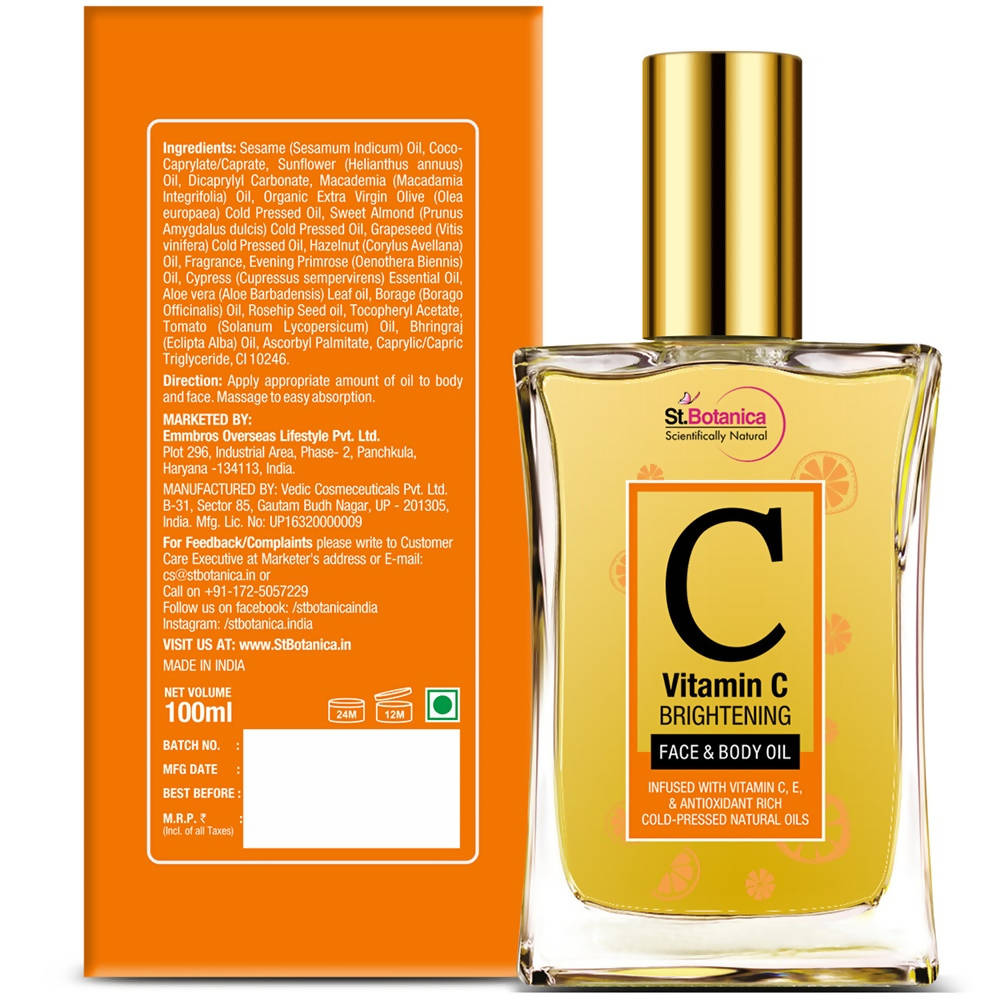 St.Botanica Vitamin C Brightening Face & Body Oil | Grocsy