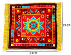 Glun 24 * 24 Inch Velvet Multipurpose Square Carpet Or Mat For Pooja Aasan, Sitting, Meditation 2 Piece Pack | Grocsy