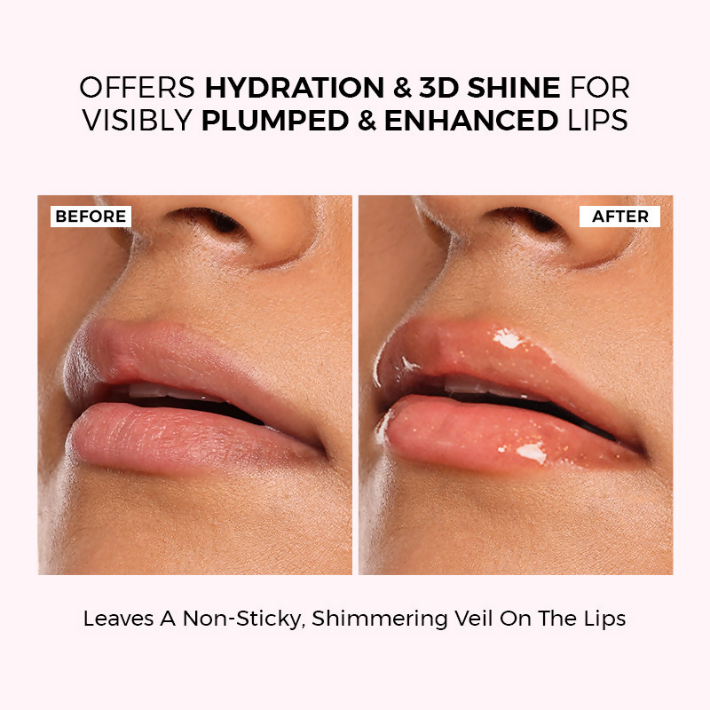 Praush Beauty Pout Cushion Luxe Lip Oil - Satin Shimmery | Grocsy
