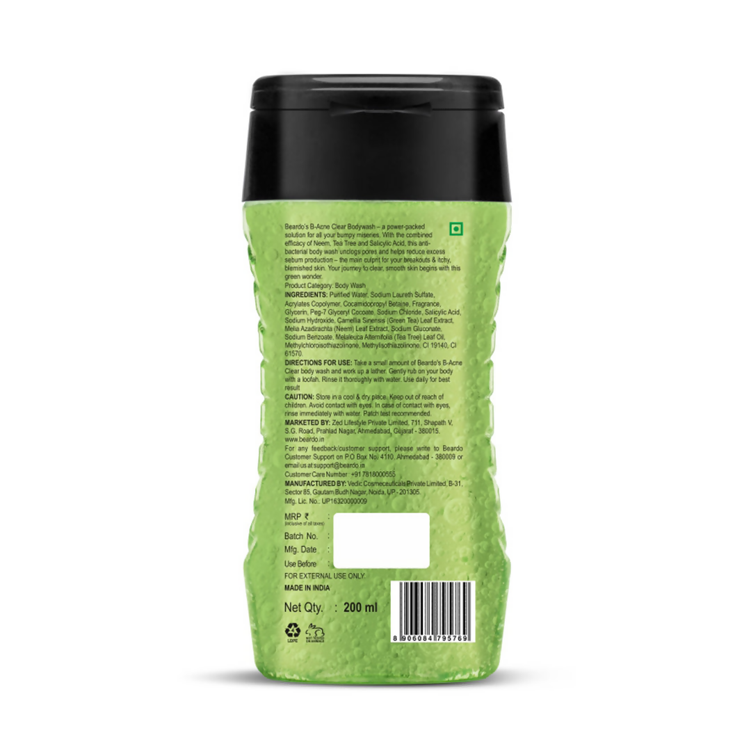 Beardo B-Acne Clear Body Wash | Grocsy