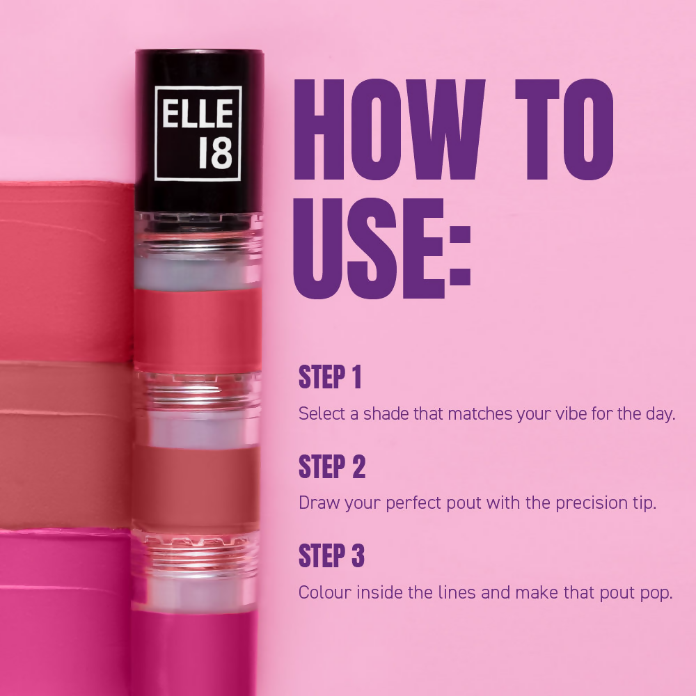 Elle 18 Lit Lip Stack Liquid Lipstick - Road Trip | Grocsy