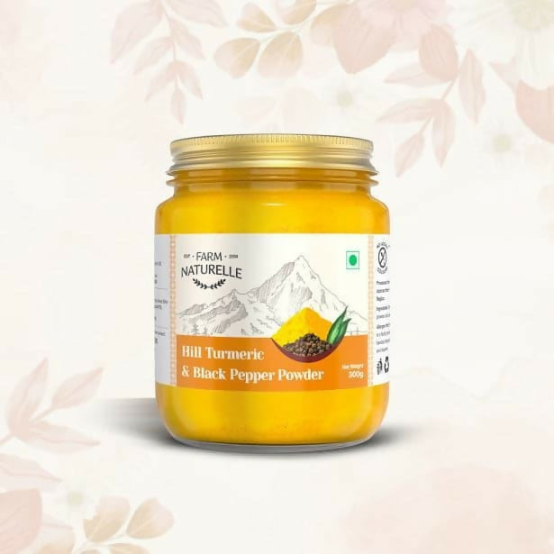 Farm Naturelle Mountain Turmeric Powder High Curcumin with Black Pepper | Grocsy