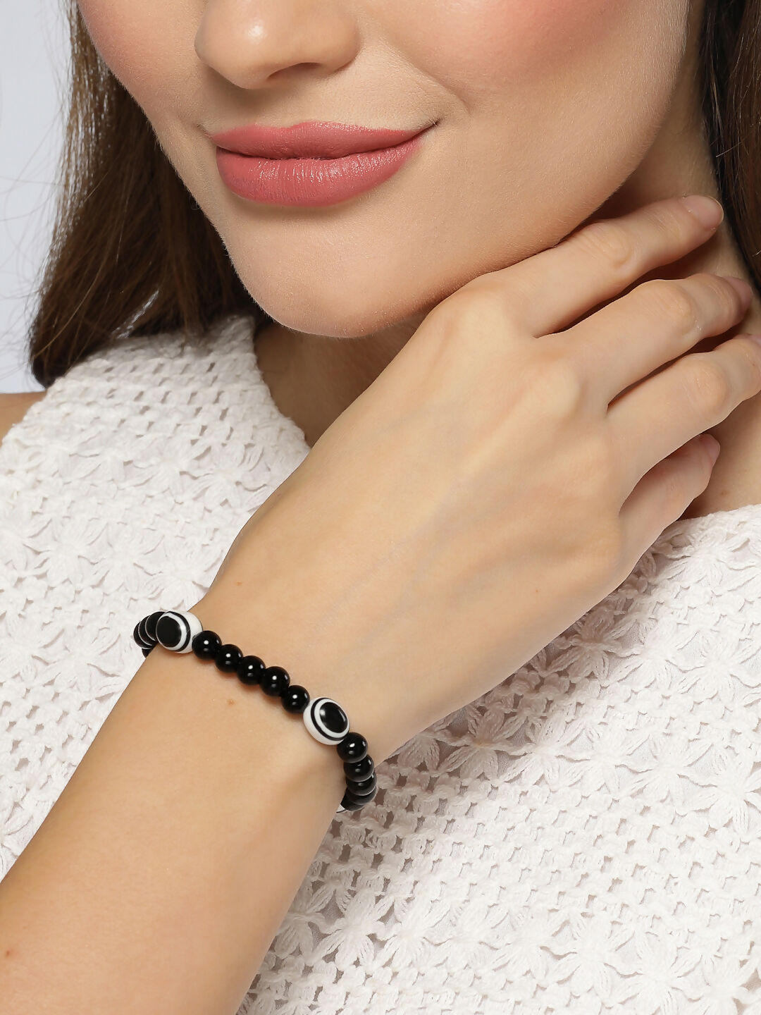 NVR Men & Women Evil Eye Beaded Adjustable Bracelet | Grocsy