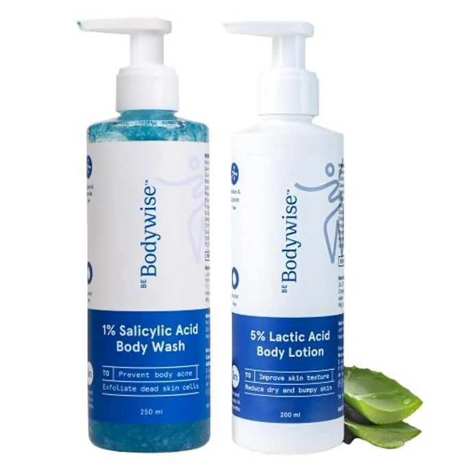 BeBodywise 5% Lactic Acid Body Lotion & 1% Salicylic acid Bodywash Kit For Women | Grocsy