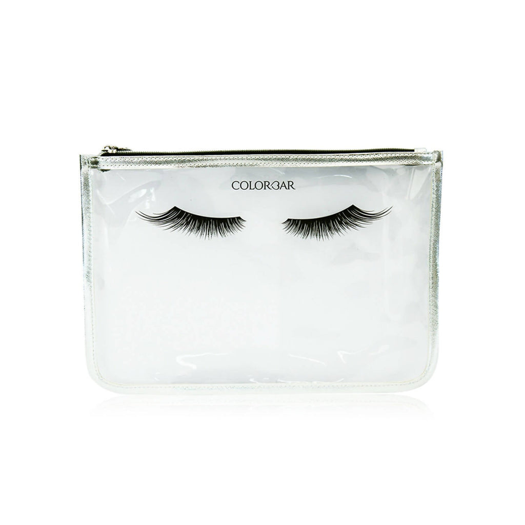 Colorbar Pouch Lips & Lashes Flat Pouches (Set Of Two) - White+Blush Pink | Grocsy