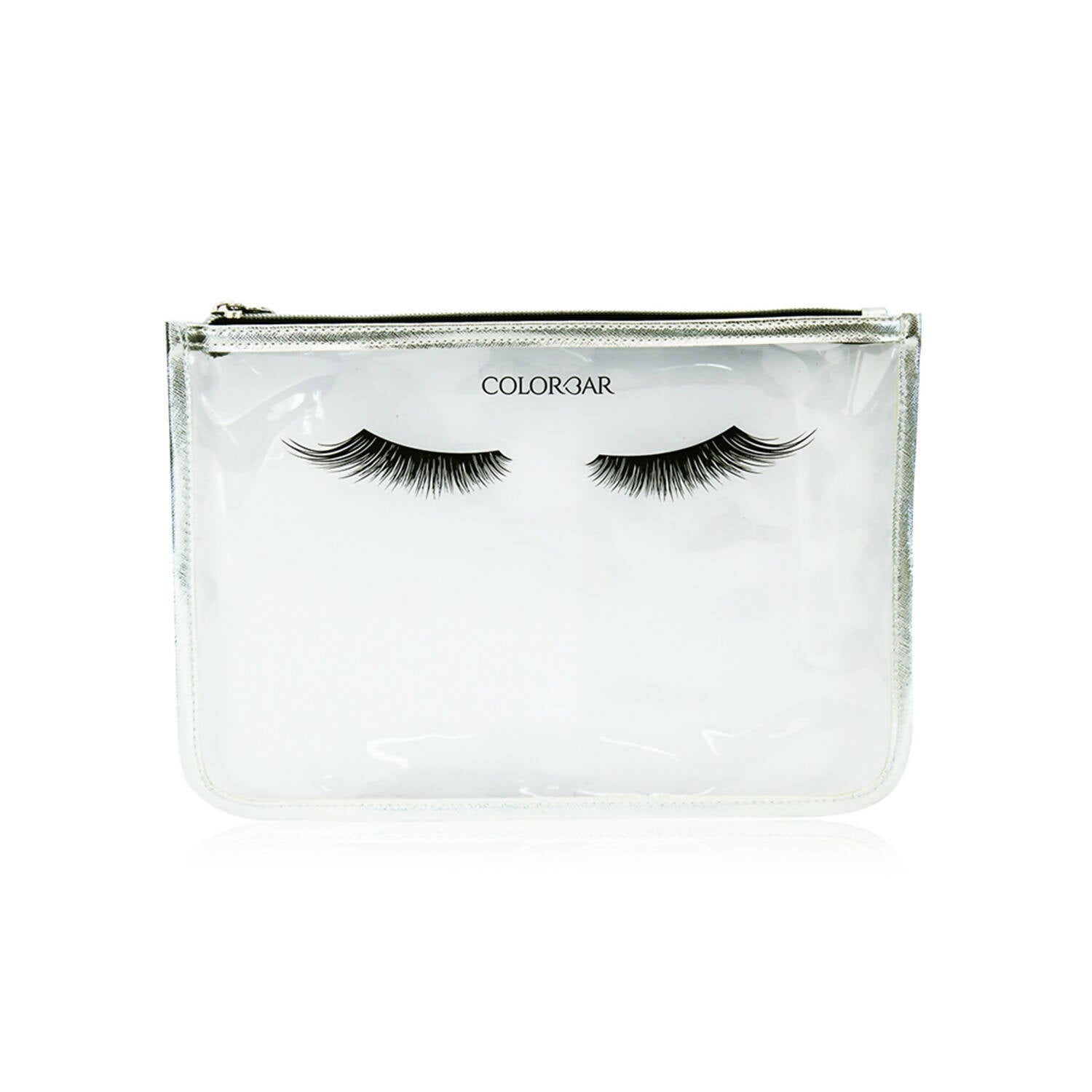 Colorbar Pouch Lips & Lashes Flat Pouches (Set Of Two) - White+Blush Pink | Grocsy
