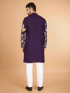 Vastranavya Exclusive Wedding Wear Viscose Rayon Thread Embroidered Work Kurta | Grocsy