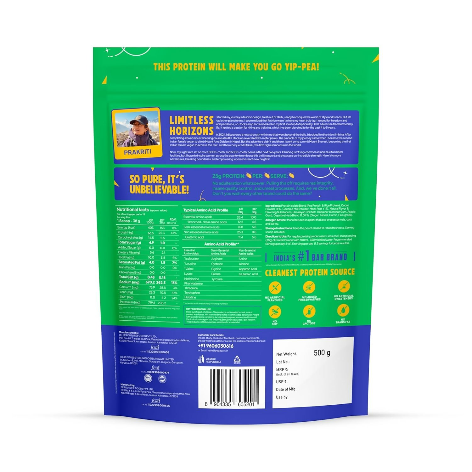 Yoga Bar ProClean Plant Protein Powder | Grocsy