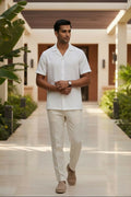 Terra — White Linen Shirt by Hilo Design | Grocsy
