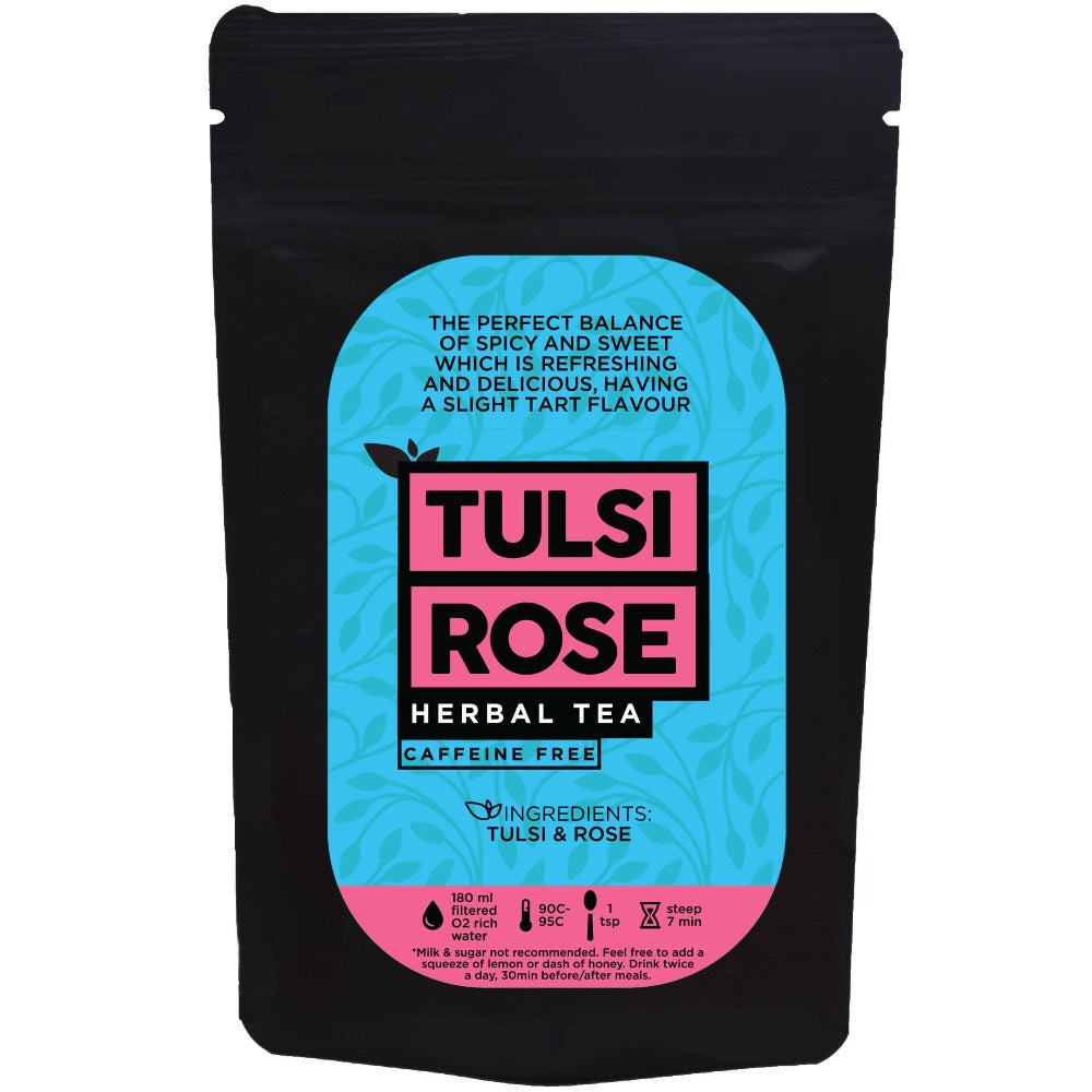 The Tea Trove - Tulsi Rose Herbal Tea | Grocsy