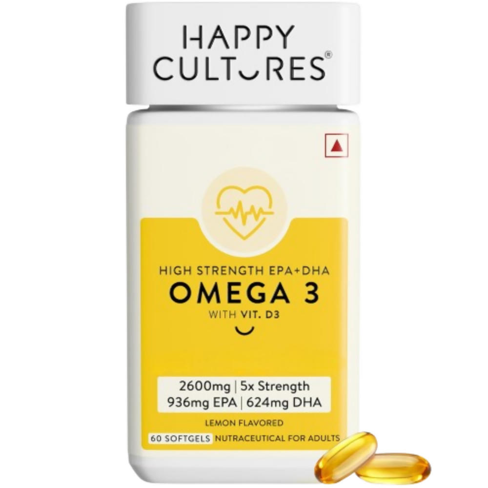Happy Cultures 5X Omega 3 Fish Oil Capsules | Grocsy