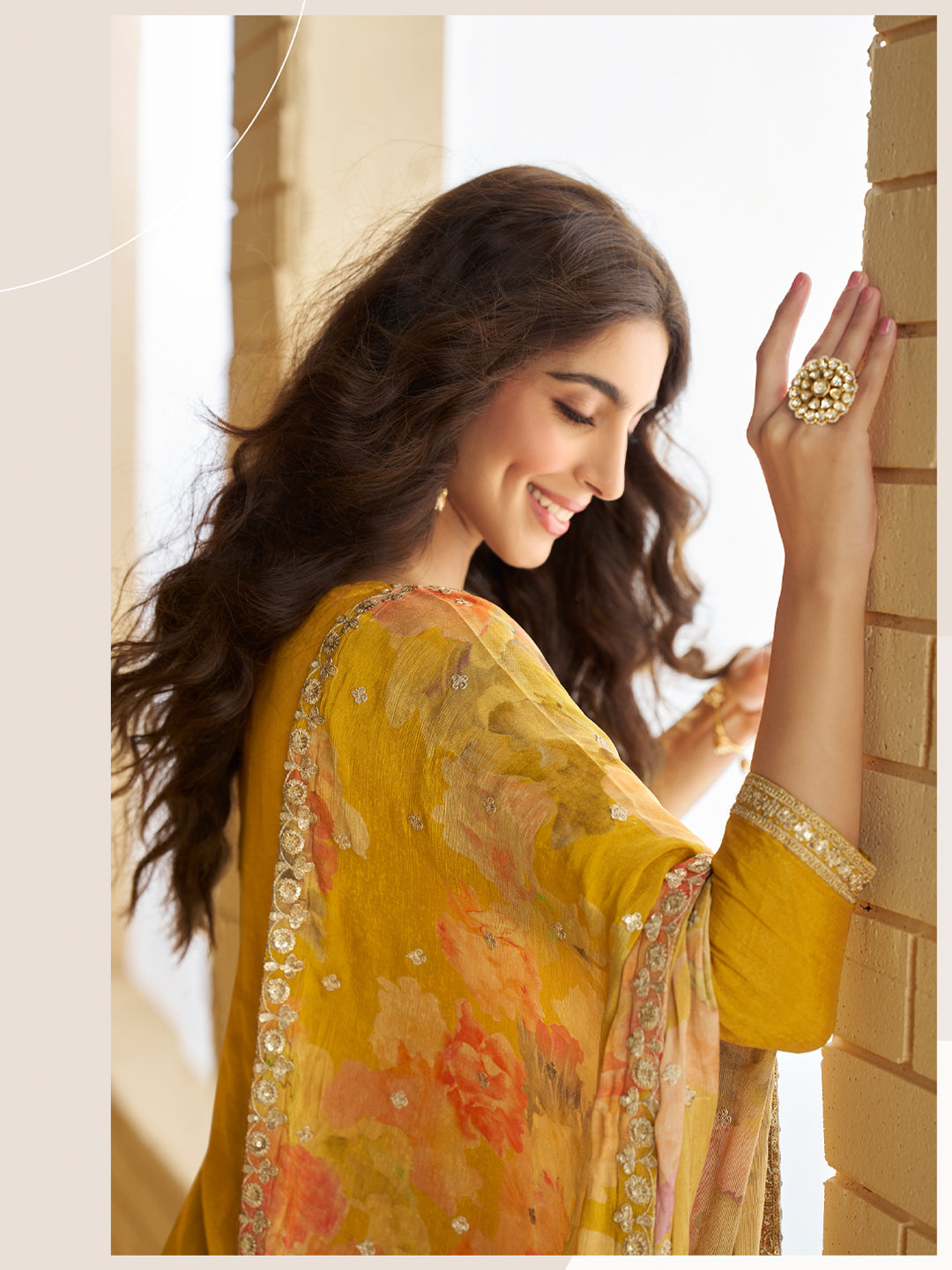 Evanik Women Yellow Chinon Silk Zari Embroidered Sequins Sharara Suit | Grocsy