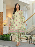 Yufta Yellow Cotton A Line Kurta Dupatta Set | Grocsy