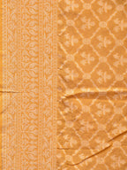 Yellow Cut Work Tussar Cotton Handloom Saree with All Over Jamdani Style Design - Global Threads | Grocsy