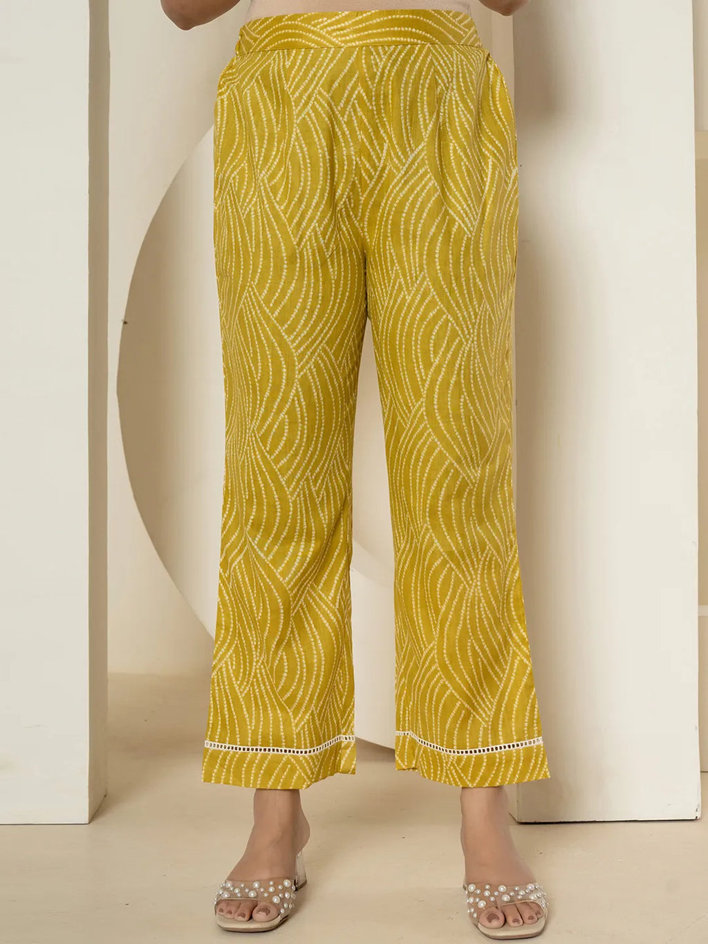 Yufta Yellow Patch Work Pure Cotton Straight Kurta And Dupatta Set | Grocsy