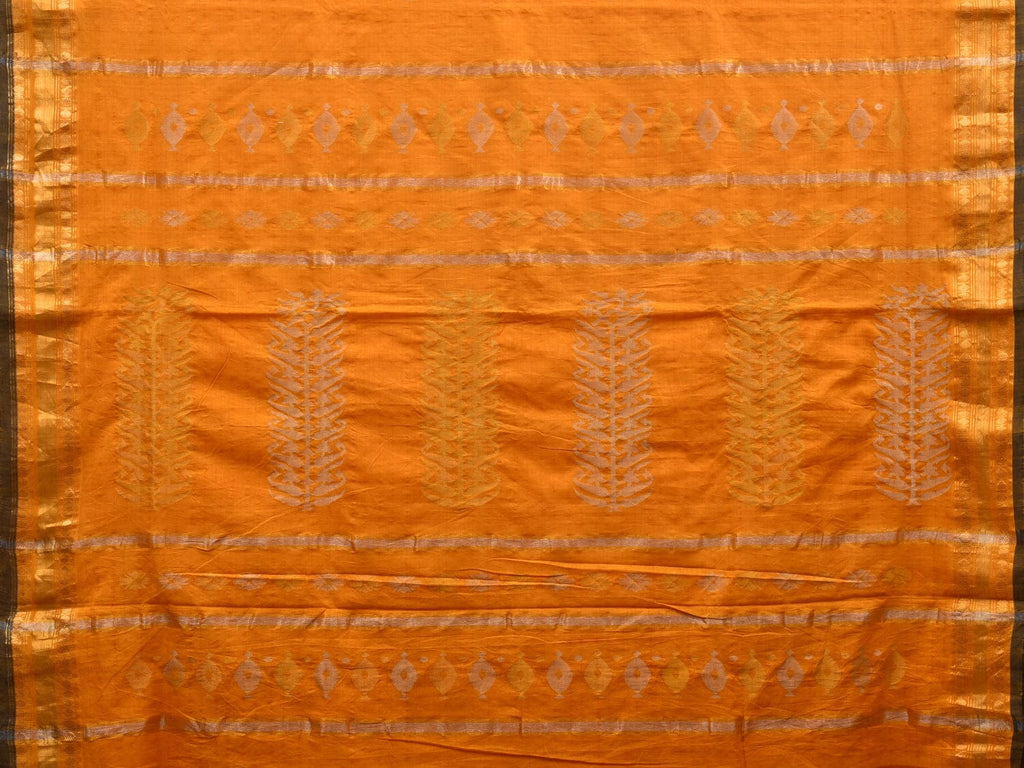 Yellow Uppada Cotton Handloom Saree with Karpur Pallu Design - Global Threads | Grocsy