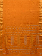 Yellow Uppada Cotton Handloom Saree with Karpur Pallu Design - Global Threads | Grocsy