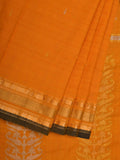 Yellow Uppada Cotton Handloom Saree with Karpur Pallu Design - Global Threads | Grocsy