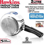 Hawkins Stainless Steel 2 L Induction Bottom Pressure Cooker (HSS20) | Grocsy
