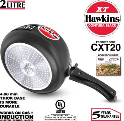 Hawkins Contura Black XT 2 L Induction Bottom Pressure Cooker (CXT20) | Grocsy