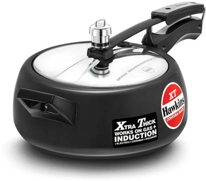 Hawkins Contura Black XT 3.5 L Induction Bottom Pressure Cooker (CXT35) | Grocsy