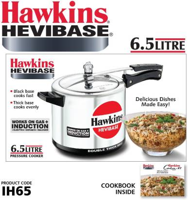 Hawkins Hevibase 6.5 L Induction Bottom Pressure Cooker (IH65) | Grocsy