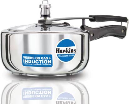 Hawkins Stainless Steel 3 L Induction Bottom Pressure Cooker (HSS3W) | Grocsy