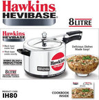 Hawkins Hevibase 8 L Induction Bottom Pressure Cooker (IH80) | Grocsy
