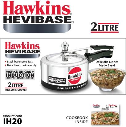 Hawkins Hevibase 2 L Induction Bottom Pressure Cooker (IH20) | Grocsy