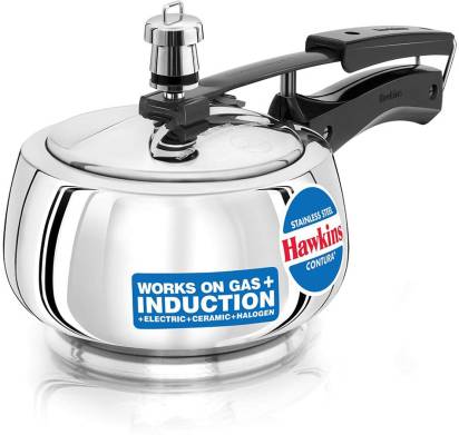 Hawkins Stainless Steel Contura 1.5 L Induction Bottom Pressure Cooker (SSC15) | Grocsy