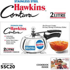 Hawkins Stainless Steel Contura 2 L Induction Bottom Pressure Cooker (SSC20) | Grocsy