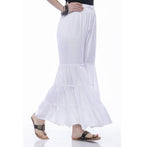 Mominos Fashion Reyon Cotton White Palazzo | Grocsy